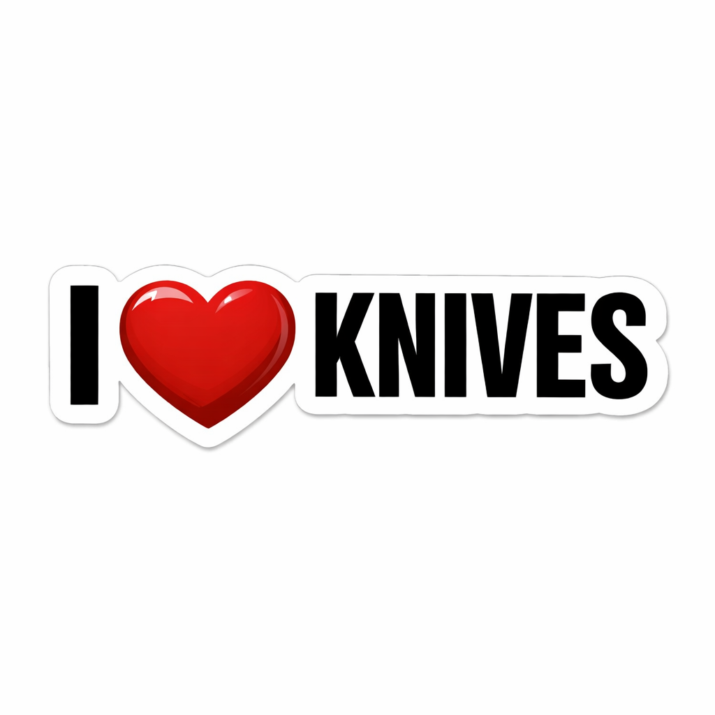 I LOVE KNIVES Sticker